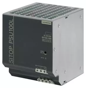 SIEMENS SITOP PSU100L 24 V/20 A STABILIZED POWER SUPPLY INPUT: 100-240 V AC OUTPUT: 24 V DC/20 A