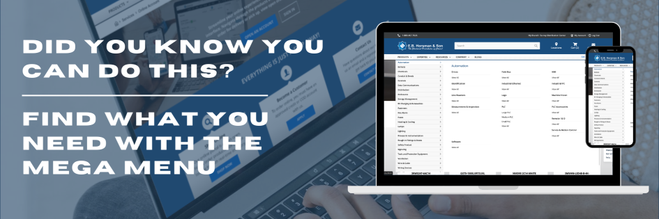 Did you know you can do this? Find what you need with the Mega Menu!