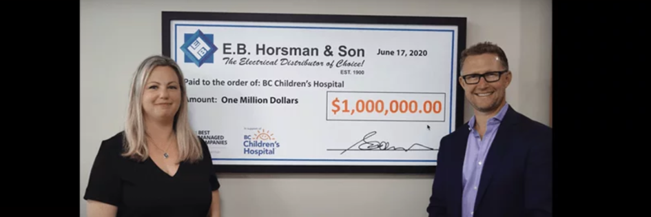 E.B. Horsman & Son's $1 Million Cumulative Donation to BC Children’s Hospital
